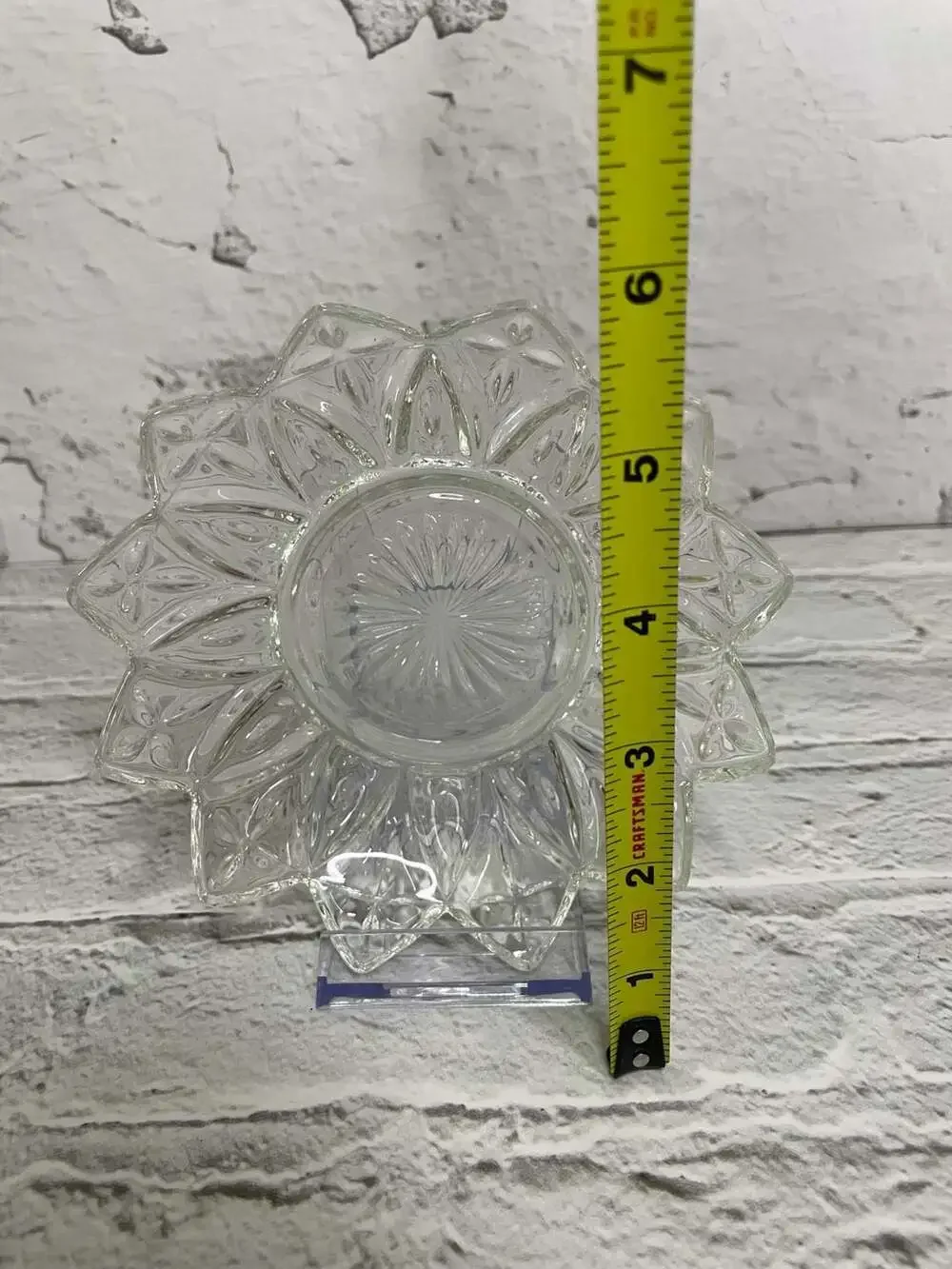 Vintage Federal Glass Petal Pattern Clear Pressed Glass Dish